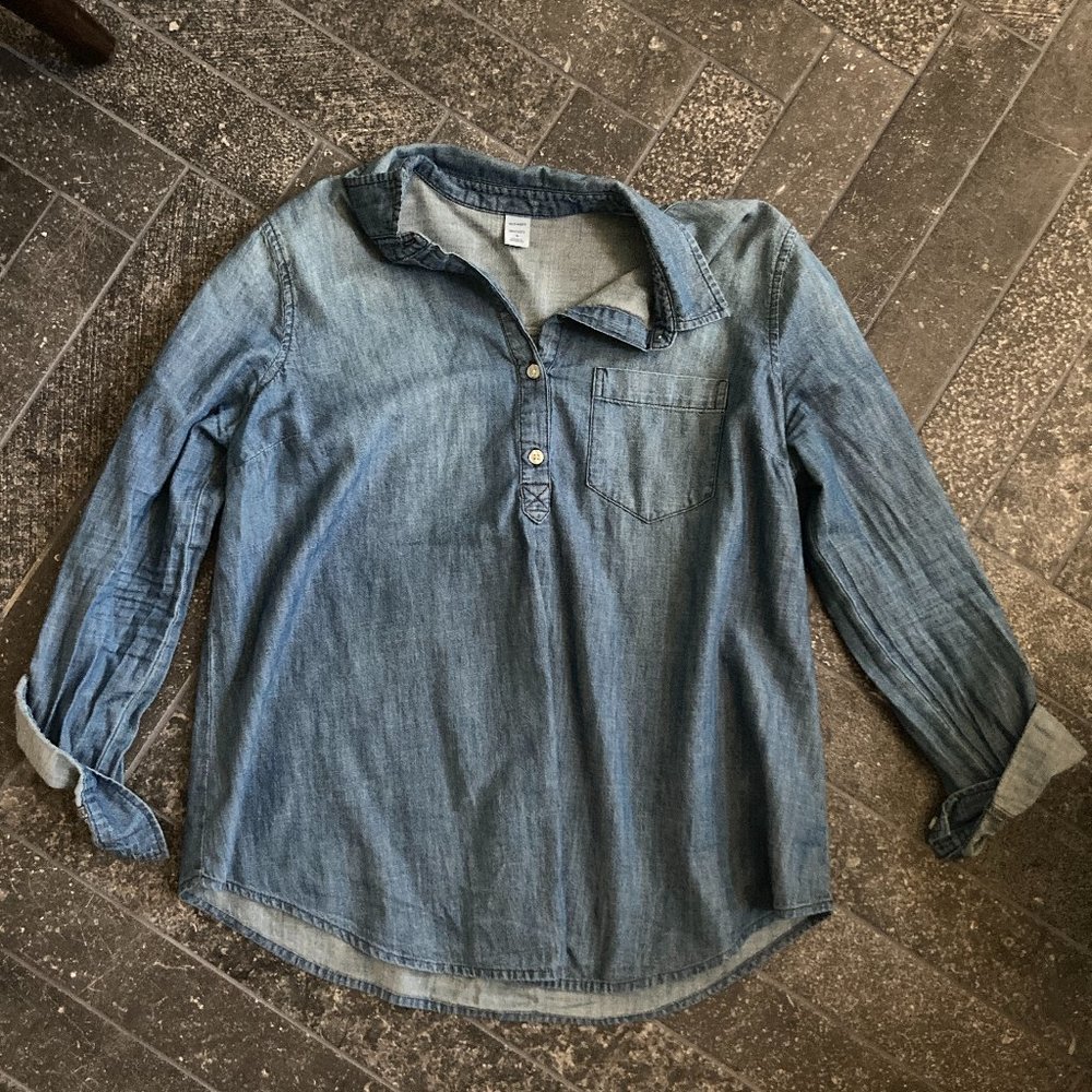Chambray Maternity Top